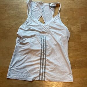 4/$20 Adidas Women's White Climacool Tank Top with Stripes